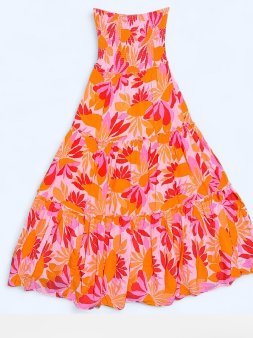 Anthropology Abel the Label tropical print strapless dress